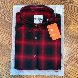 YoungLA Red and Black Button Down